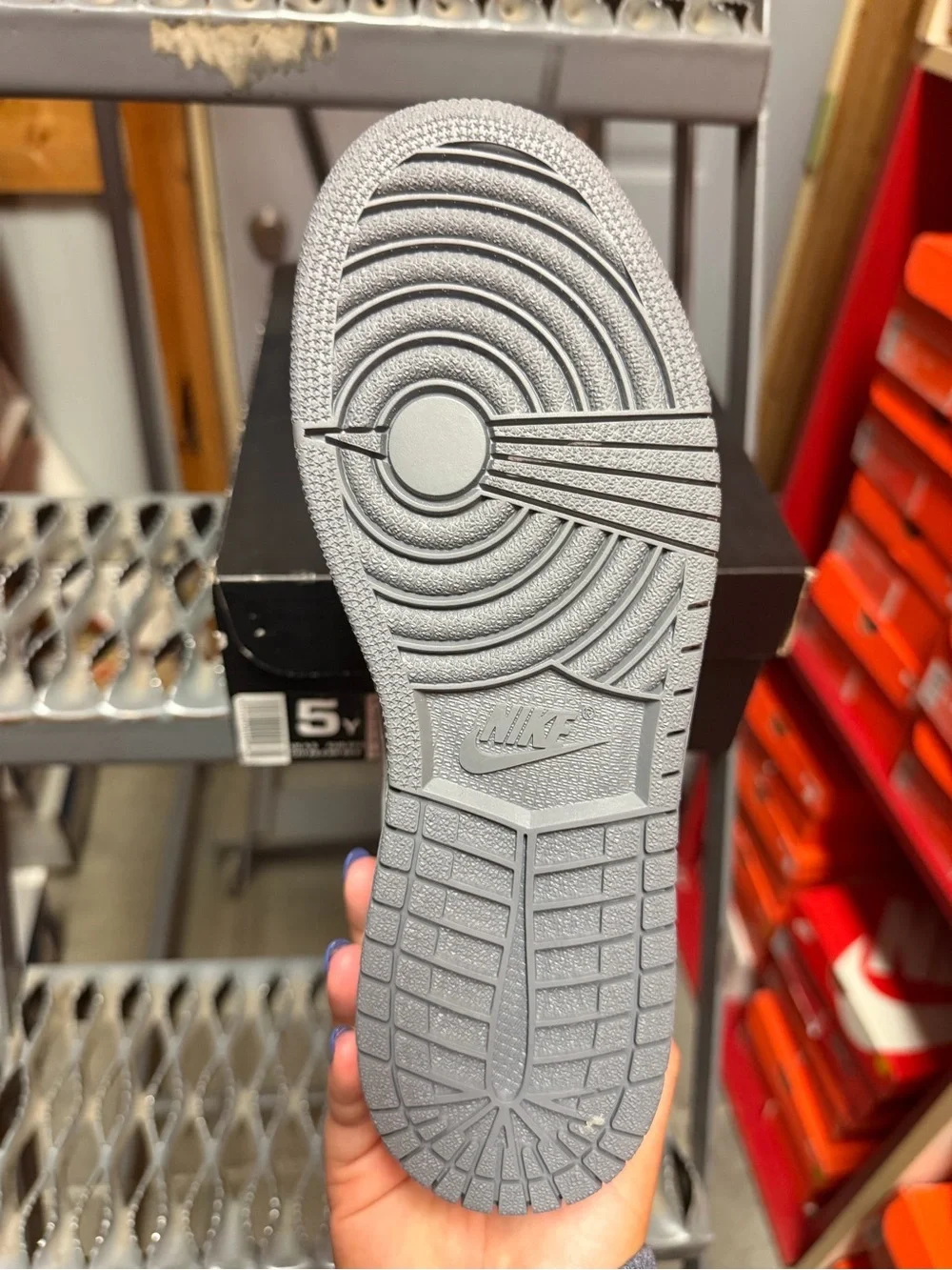 Jordan Kids' Mid-Top Sneakers in Cool Grey and White